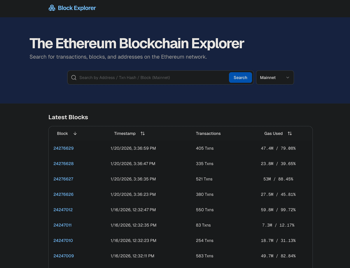 Block Explorer